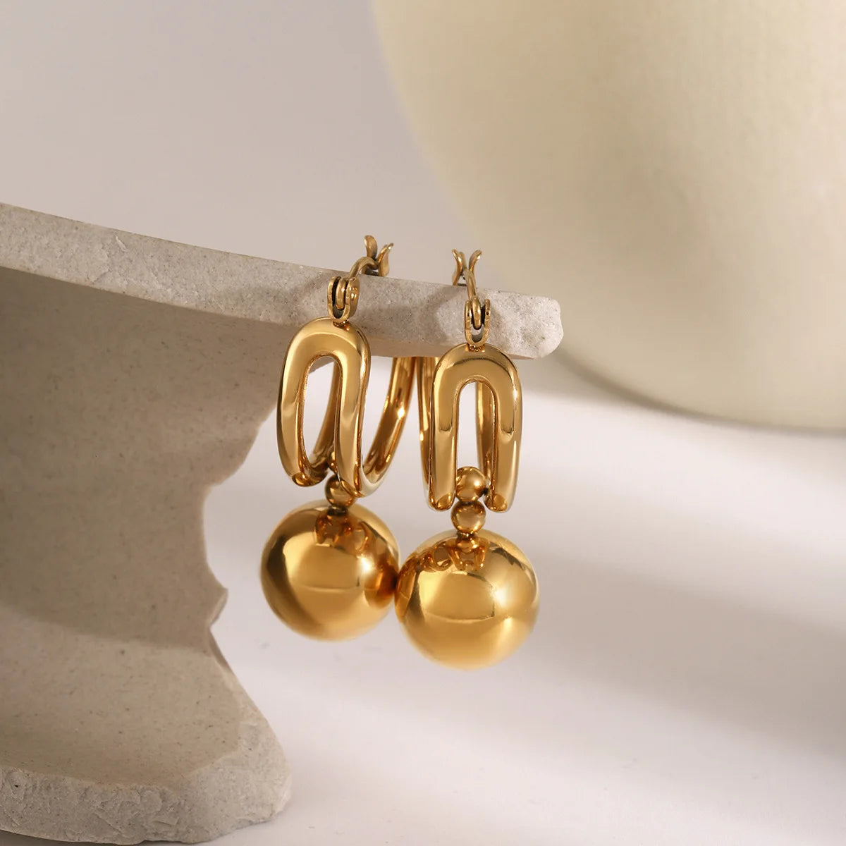 Fashion Design 18K PVD Gold Plated Stainless Steel Texture High Polish Bow Knot Stud Earring Girl