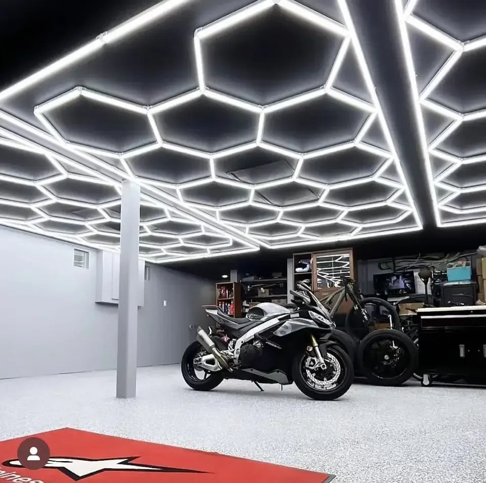 Deformable Led Garage Lights Working Light Hanging Hexagon Detailing Led Home Hexagon Ceiling Garage Hexagon Led Light