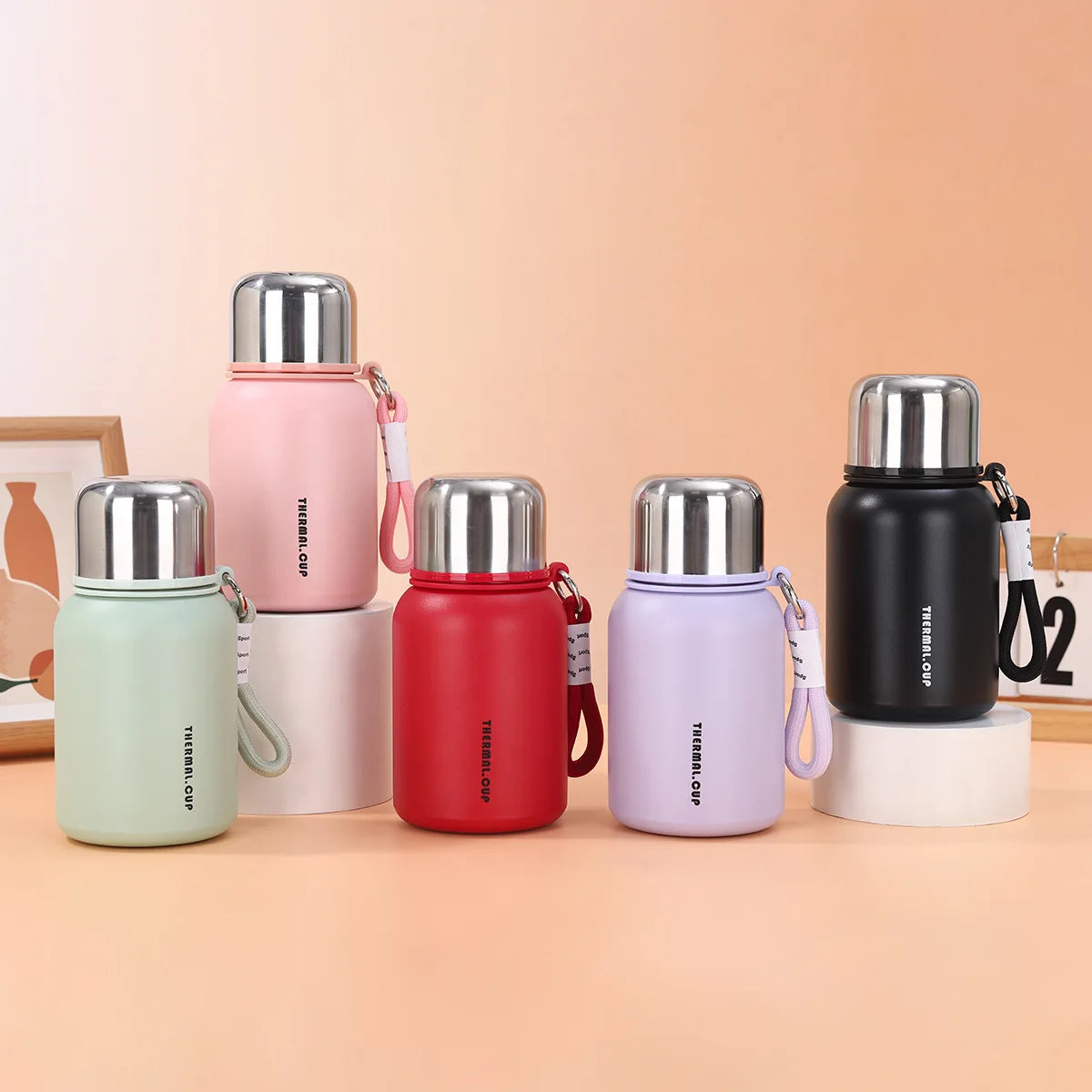 450ml 316 Stainless Steel Thermos Cup Outdoor Sports Portable Leakproof Double Wall Vacuum Insulated Business Gift Water Bottle
