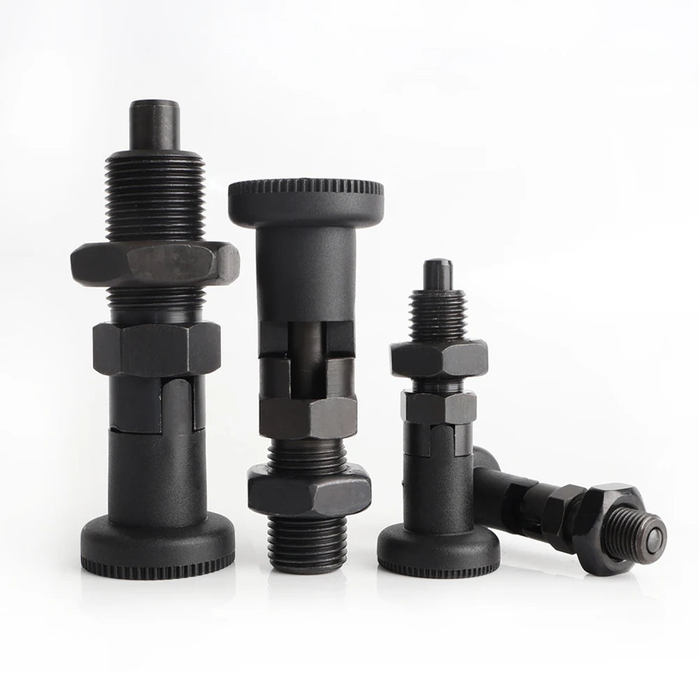 VCN220 Retractable High Precision Fine Thread Steel Locking Spring Locating Indexing Plungers Black Oxide Surface Treatment for