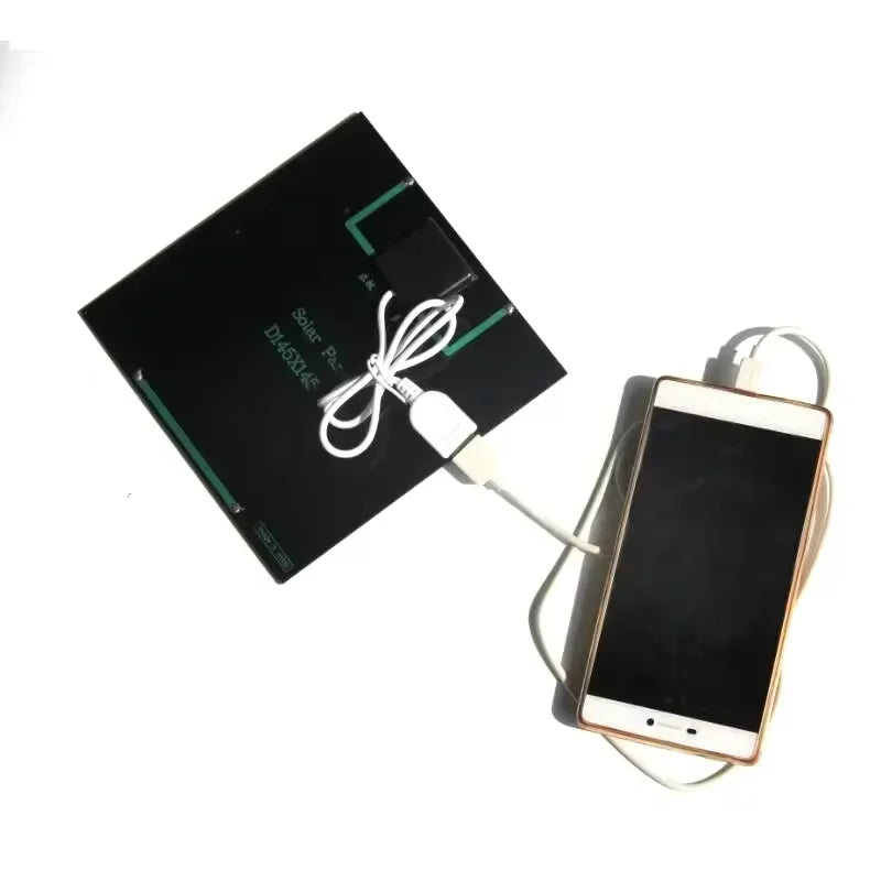 BUHESHUI 3W6V Monocrystalline Flexible Solar Panel Charr 145*145MM for Mobile Phones/Power Banks/3.7V Batteries/Lights