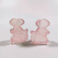 DIY Diy Wholesale Natural Gemstone Hand Carved Crystal Animals Rose Quartz Squirrel for Crafts