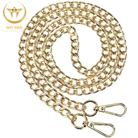 Women Sling Replacement Iron Flat Handbag Chains Tote Purse Shoulder Crossbody Metal Bag Chain for Bags 120 cm
