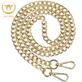 Hot Sale Ladies 47 Inch DIY Metal Iron Flat Buckle Bag Accessories Wallet Handbag Chain Metal Design Chain Custom Accessory