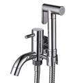HOMEDEC Contemporary Brass Chrome Toilet Bidet Sprayer Set Hose Holder Eco-Friendly Wall-Mounted Single Hole Easy Installation