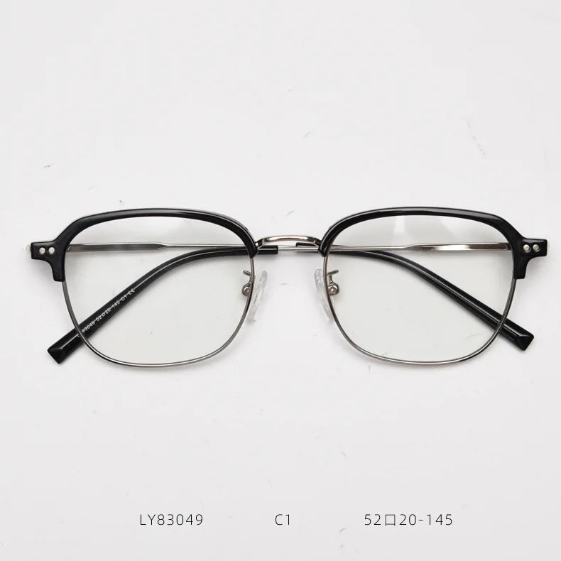 Brand Design Fashion Women's Glasses Frame TR90+Metal Half Frame Prescription Optics EyEglasses