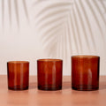 Free Design Custom clear Frost Glossy Candle Glass Jars with Bamboo Metal Wooden Lids Containers for Making Candle