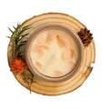 Wholesale Factory Customizable Ceramic Petal Scented Candles Handmade Trendy Home Decor & Thanksgiving Gift with Bamboo Lid