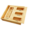 Adjustable Cutlery Holder Wooden Cutlery Tray Kitchen Spice Underwear Organizer Holders Bamboo Kitchen Cabinet Drawer