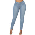 Guangzhou Auyan Hot Sale High-Waisted Ladies Straight Cut Jeans Pencil Pants Women's Style