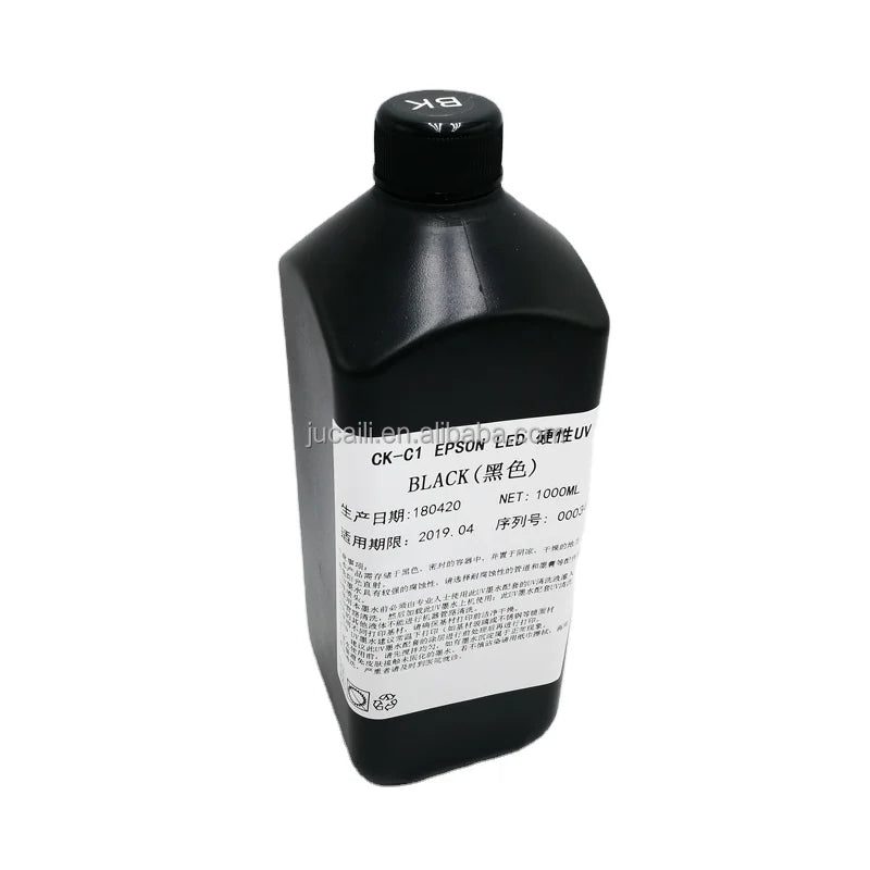 Jucaili 1000ml LED UV Ink for Hard Material for Epson Tx800/XP600/DX5/DX7 Head for Xuli Human Large Flatbed Printer Hard Ink