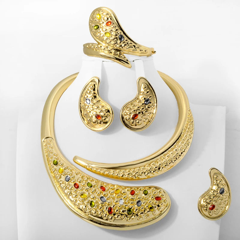China Wholesale Children Cheap Charming Fashion Casual Zircons Heavy Bridal Wedding Jewelry Set