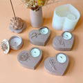J10-211 DIY Crystal Drip Love Candle Holder Mould Heart Shape Plaster Candle Holder Desktop Decoration Silicone Moulds