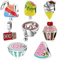 Wholesale Color Enamel Cute Diy Bead Bulk Charms Jewelry Making Sterling Silver Pendants and Charms for Bracelets Necklace