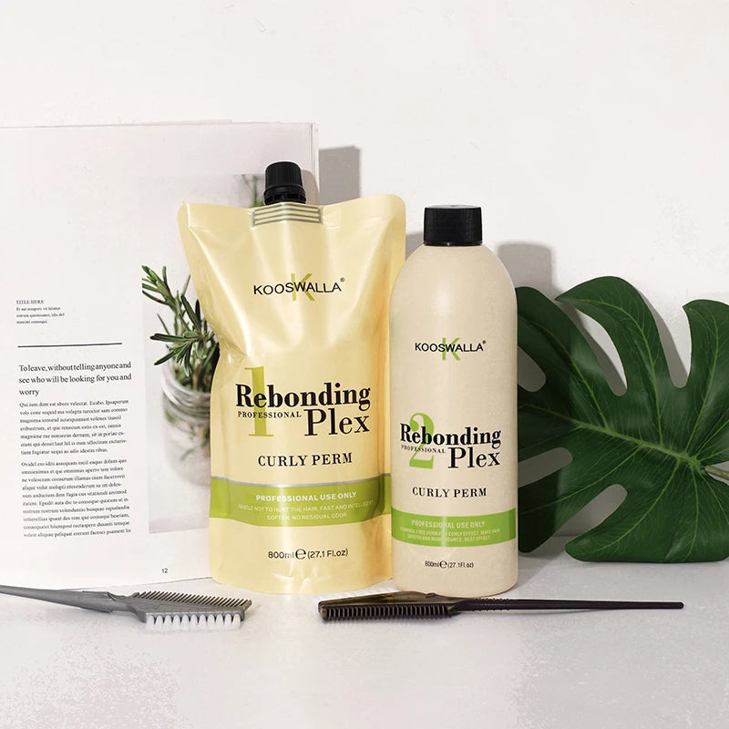Kooswalla Professional Collagen Hair Perm Lotion OEM ODM Natural Shining Rich Elasticity for Hair Curly Hair Curling Acid Type