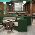 Custom Hotpot Restaurant Booth Seating Western Commercial Marble Restaurant Furniture  Chinese Cheap Table and Chair Set