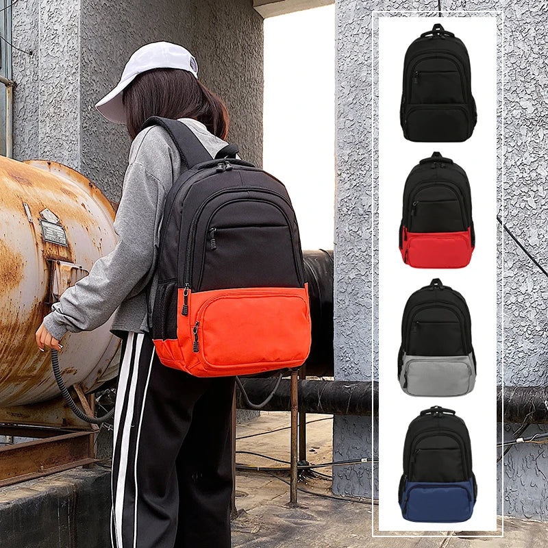 OMASKA Wholesale Nylon University Bookbags Cheap Men's Rucksack 18 Inch Large Capacity College Student School Bag