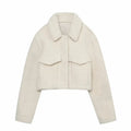 Hot Selling Long Sleeve Leather Coat Single Breasted Autumn Spring Outdoor Use Women's Jacket