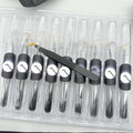 Private Label 45 90 Degree Lash Extensions Tweezers Set Stainless Steel Eyelash Applicators with Custom Logo