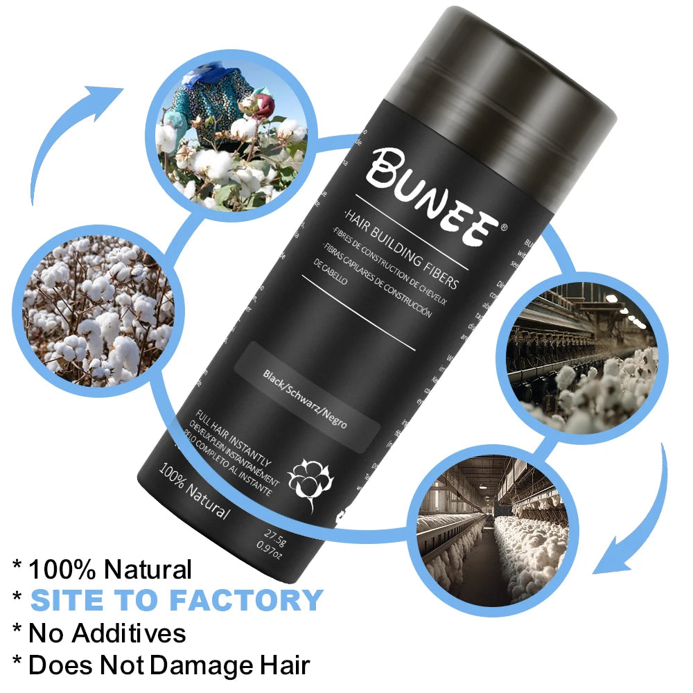 Hot Sale Organic Keratin Hair Building Fiber Powder 25/50/100g Bulk Thinning Hair Extension