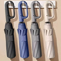 Modern Fully Automatic Umbrella Folding Ring Buckle UV Protection Sturdy Windproof Design Pongee for Travel Business Use