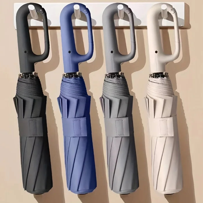 Modern Fully Automatic Umbrella Folding Ring Buckle UV Protection Sturdy Windproof Design Pongee for Travel Business Use