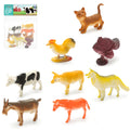 JinYing Discount Hen Cat Cow Eight Animals Cartoon Toys Plastic Zoo Animal Models