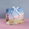 Yunshan High-End Ins Healing Oil Painting Eco-friendly Recyclable Hot Stamping Elegant Birthday Bouquet Tote Paper Gift Shoes
