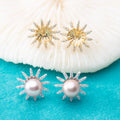 E010830 S925 Pearl Earring 925 Sterling Silver DIY 7-8mm Natural Freshwater Pearl Stud Earring for Women