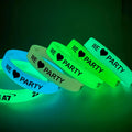 Hot-selling Glowing Silicone Wristband Custom logo Silicone Bracelets Low in the Dark Rubber Bracelet