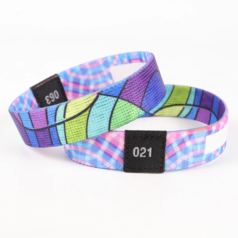 Polyester Sublimation Printing Luxury Fashion NFC Elastic Wristband Wrist Band
