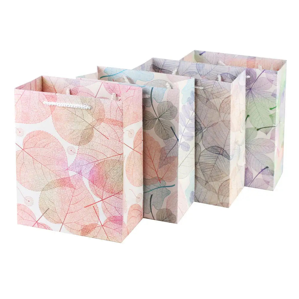 Floral Luxury Party Favor Hard Baguette Storecute Retail Wedding Design Shopping Logo Custom Composite Material Embossing Gold