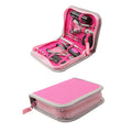Portable 23pcs Ladies Pink Cr-V Hand Tool Kit for Girls Household Tools in Cloth Bag OEM Supported 1-Year Warranty