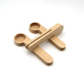 2 in 1 Coffee Tools Accessories Measuring Spoon Wooden Coffee Bean Spoon with Bag Clip Wood Coffee Spoon