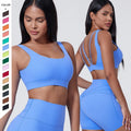 New Breathable Soft Elasticity Plus Size Backless Padded Yoga Bra Gym Fitness High Impact Shockproof Sports Bra for Women MegaBDM