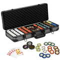 Custom Various Colors with Aluminum Suitcase Casino 500pcs Clay Poker Chips Set