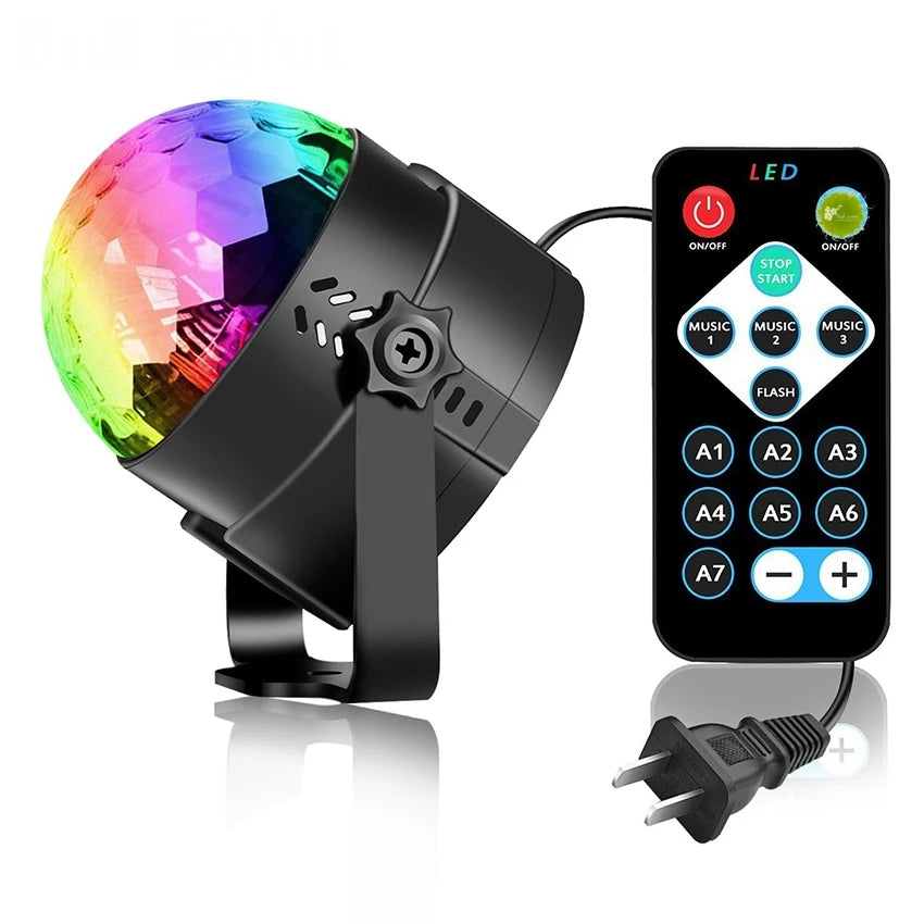 Factory Price Disco Ball Party Lights Sound Activated Rotating Strobe Light Home KTV Xmas Wedding Show 3W RGB LED Stage Lights