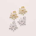 18K Brass Gold Snow Shape Charm Flower Pendant for Necklace Making