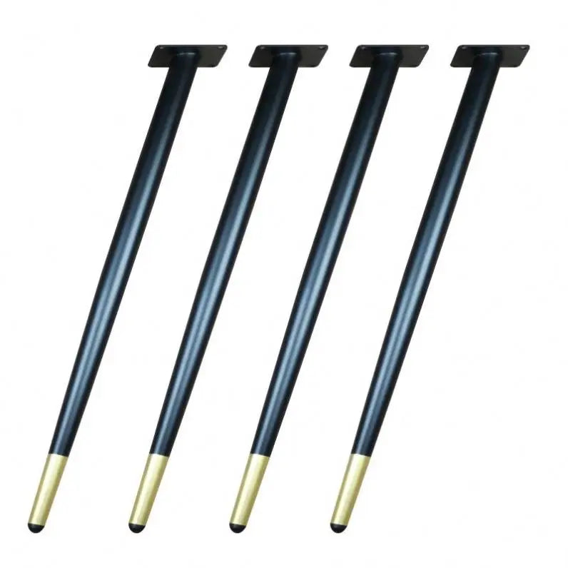 40mm-72mm Steel Metal Steel Gold Black Coffee Dining Table Legs Metal Furniture Tapered Table Conical Table Legs