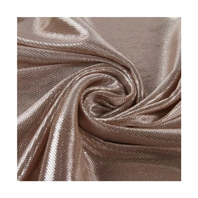 High Quality Hot Sale Womens Lurex Metallic Sparkly Foiled Fabric with Glitter for Women Coat Swimwear