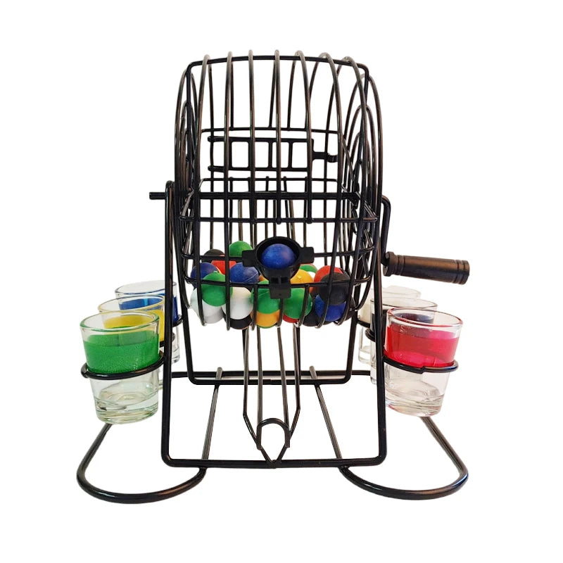 Custom Metal Bingo Drinking Lottery Machine for Drinking Table Games