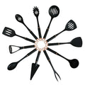 2026 Black PP Handle Nylon Cheap Plastic Kitchen Tools Utensil Set