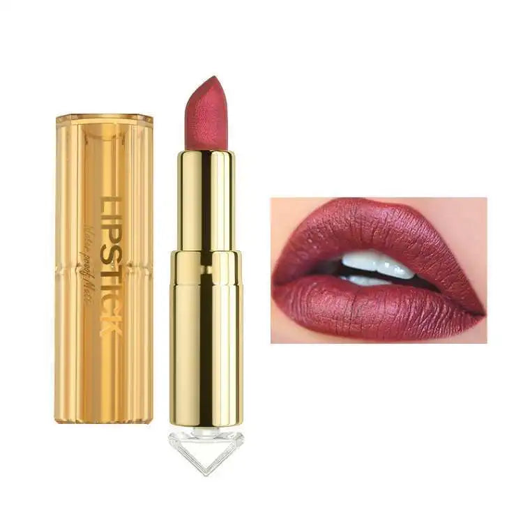 Private Label Luxury Vegan Makeup Liquid Lip Stick Red Nude Solid Matte Creamy Lipstick Set