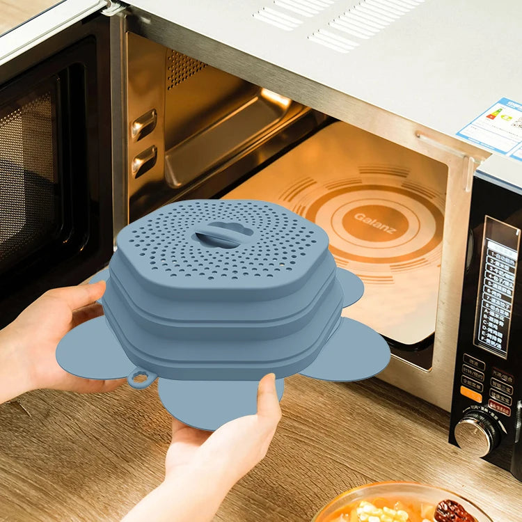 Bpa Free Collapsible Microwave Food Cover Microwave Cover for Food Magnetic Microwave Splatter Oven Cover