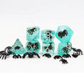 DND Resin Green-black Spider Dice Set 16mm Polyhedral Board Game OEM Whole Sale