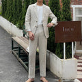 2026 Fashion Retro Thin British Linen Suits Men Dress Suits Single Breasted Casual Men Office Suits