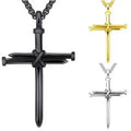 Wholesale Cheap Price Titanium Steel Cross Necklace Classic Simple and Versatile Stainless Steel Nail Pendant Necklace