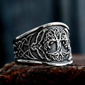 SS8-982R New Style 316L Stainless Steel Tree of Life Signet Ring Eagle Classic Men Viking Amulet Rings Nordic Jewelry for Men