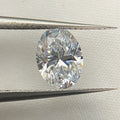 HQ GEMS 1-2 Carat D VVS1 IGI Certificate Lab Created HPHT Rough Oval Cut HPHT CVD Diamond Engagement Ring