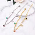Fashion Jewelry Anklets Foot Jewelry 18k Gold Plated Stainless Steel Butterfly Anklets for Women